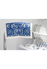 Blue Folk Floral Swedish Dishcloth