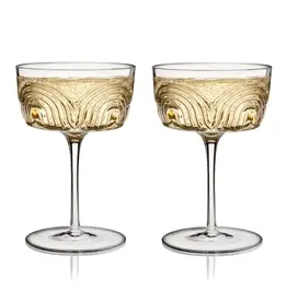 Art Deco Moderne Cocktail Coupe Set of 2