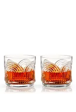 Art Deco Moderne Lowball Glasses Set of 2