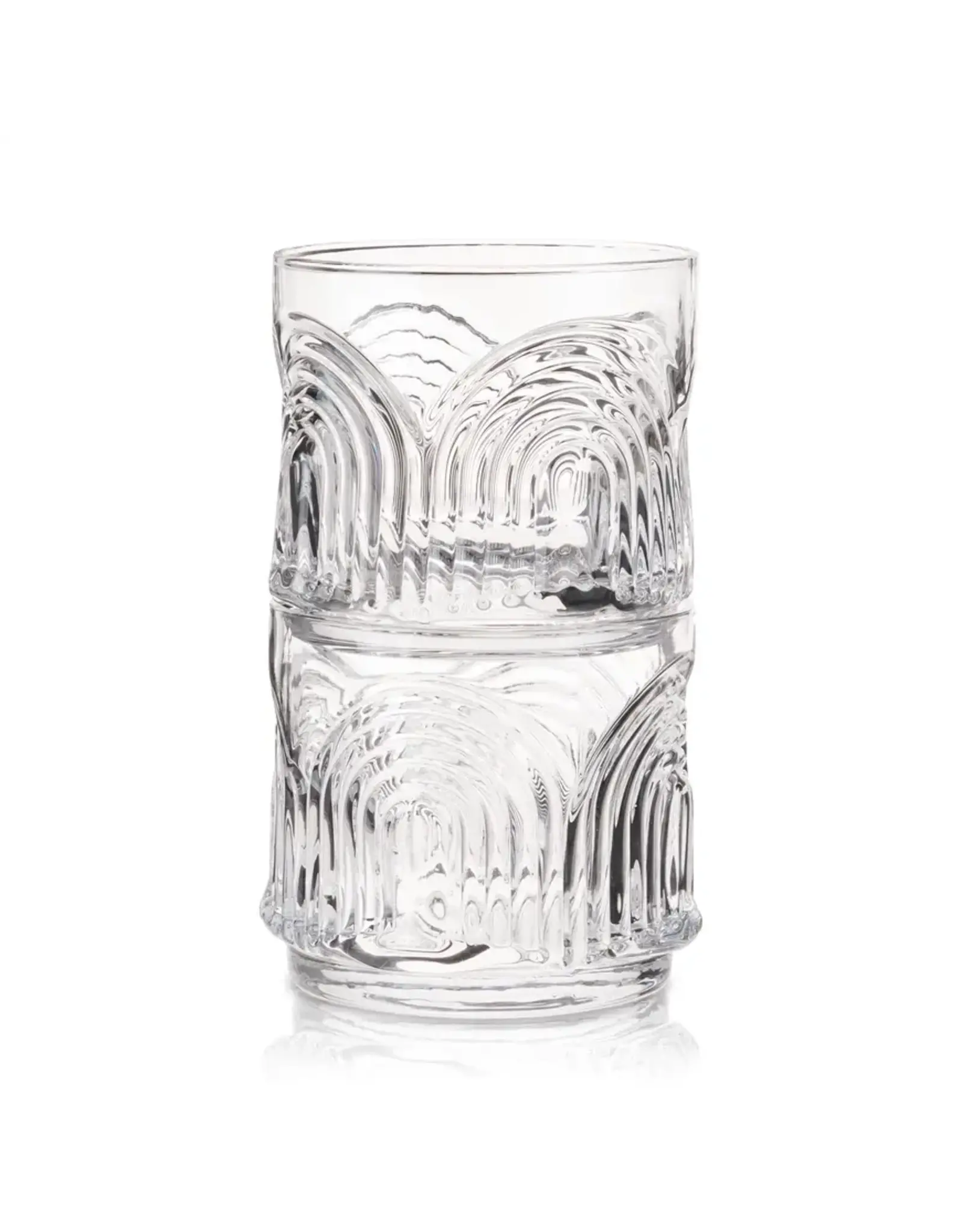 Art Deco Moderne Lowball Glasses Set of 2