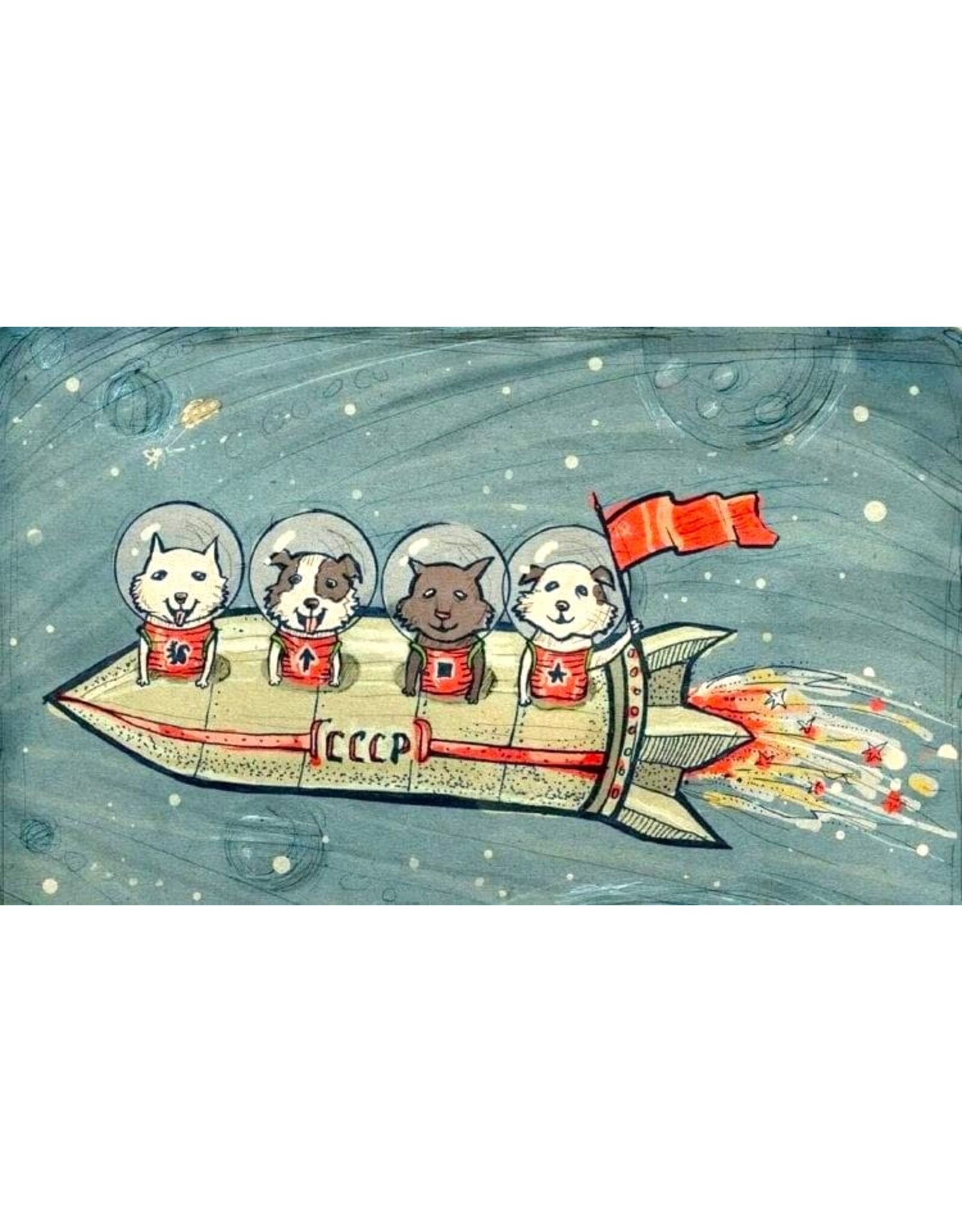 Soviet Space Dogs Magnet