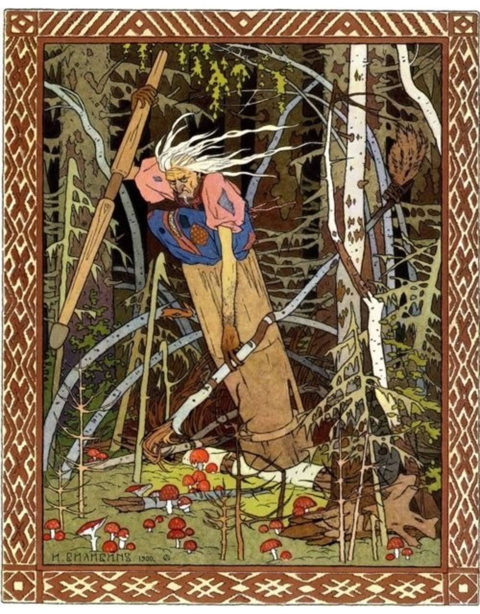 Baba Yaga by Bilibin Magnet