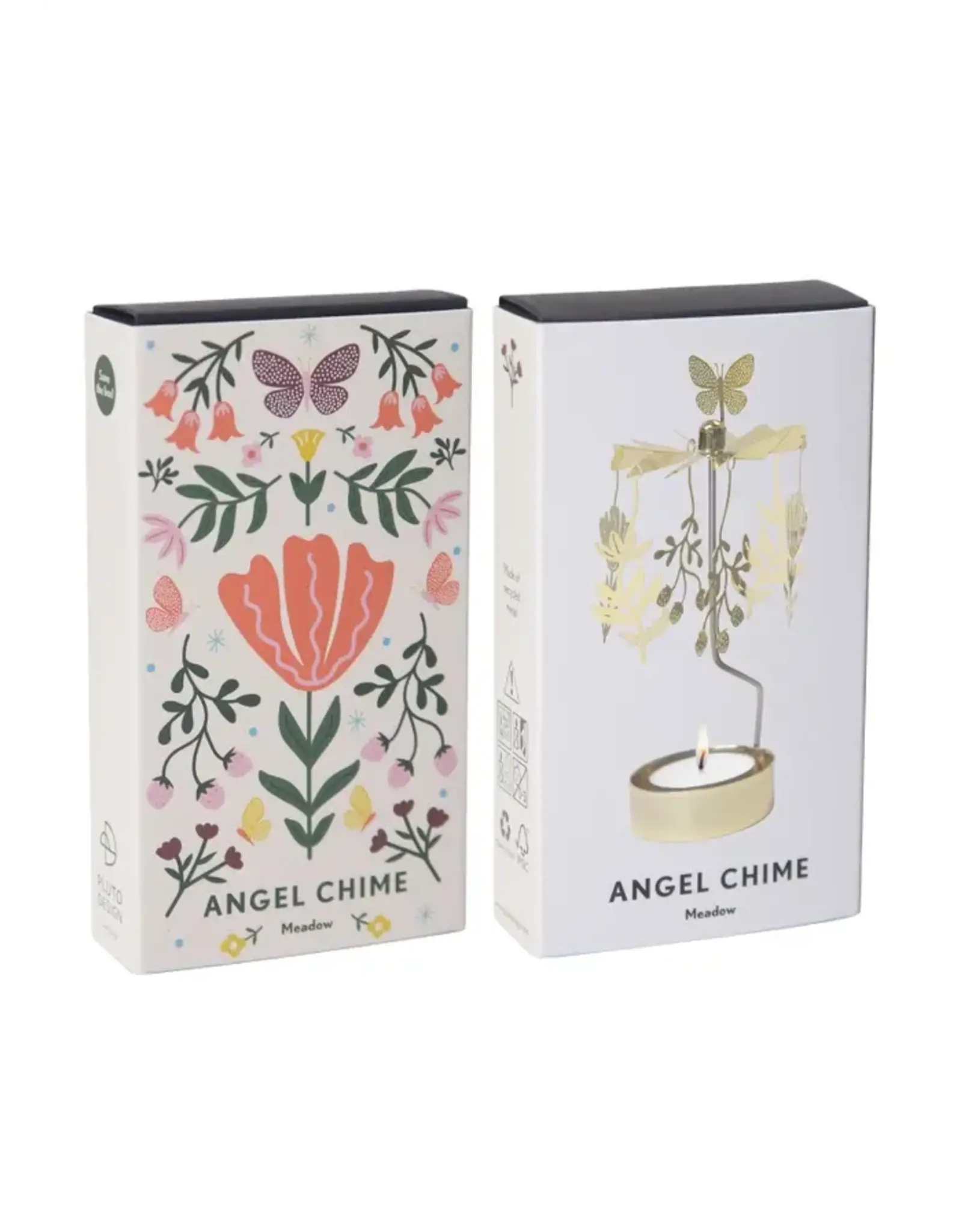 Meadow Gold Angel Chime Candle Holder