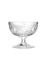 Belarusian Cut Crystal Stemmed Dessert Bowl