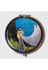 Art Deco Mountain Flowers Compact Mirror