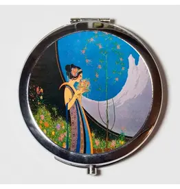 Art Deco Mountain Flowers Compact Mirror
