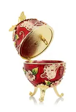 Fabergé Style Musical Egg with Butterfly Box