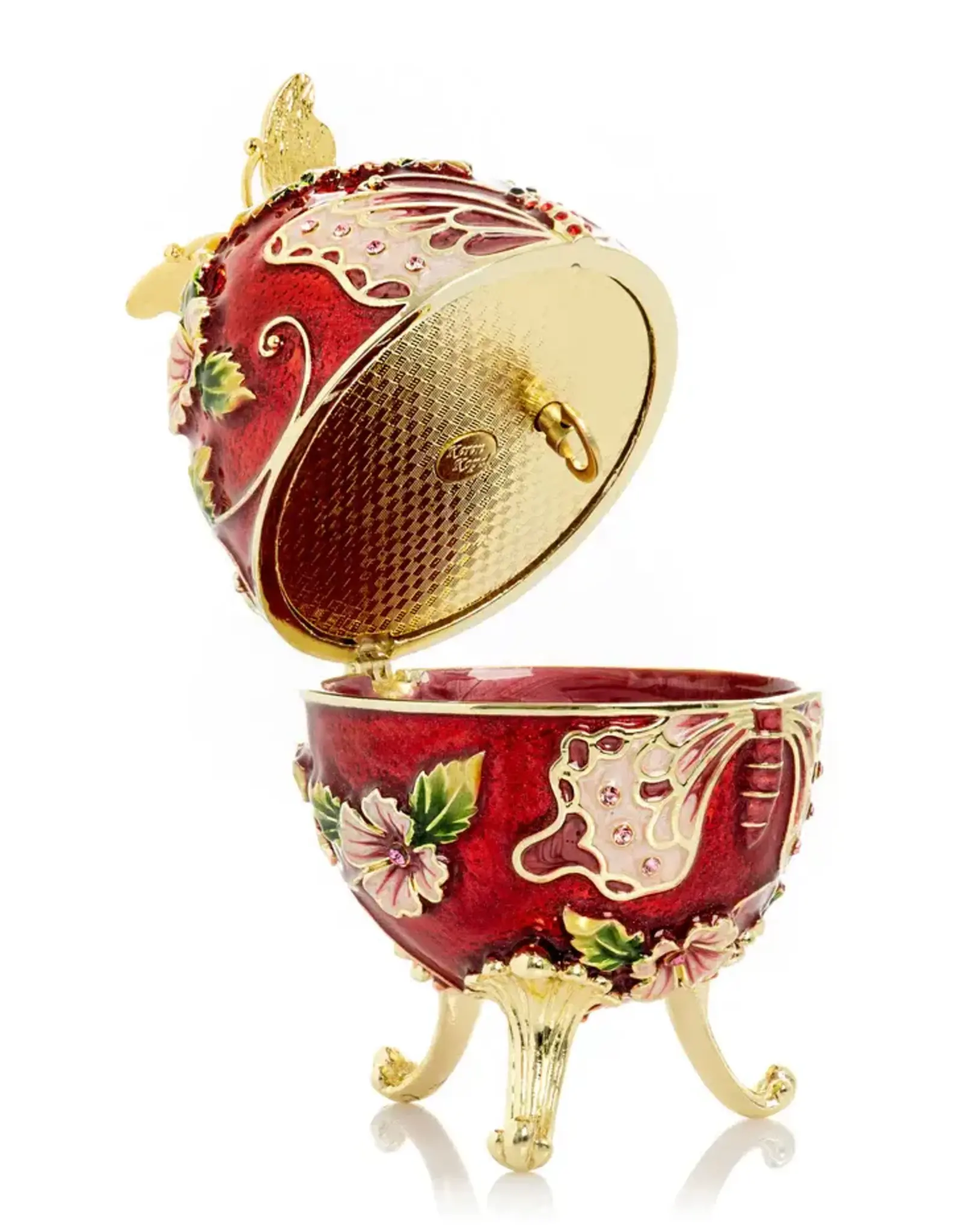 Fabergé Style Musical Egg with Butterfly Box