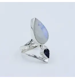 Rainbow Moonstone Ring size 8