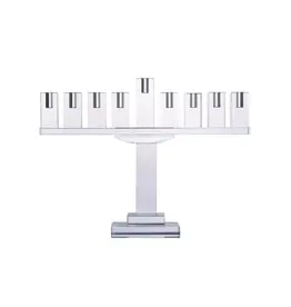 Clear Crystalline Menorah