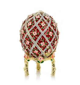 Red Roses Fabergé Style Egg