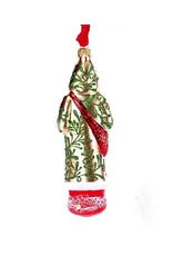 Gold Father Frost with Red Sack and Tree