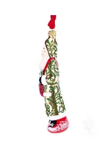 Gold Father Frost with Red Sack and Tree