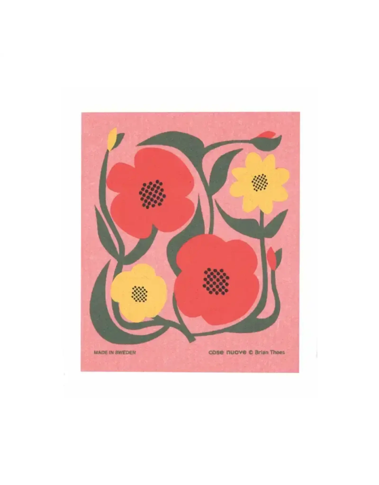 Flowers and Vines Swedish Dishcloth