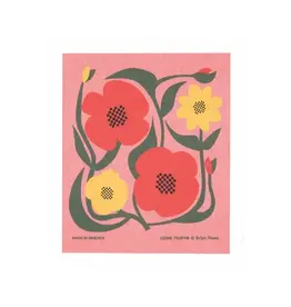 Flowers and Vines Swedish Dishcloth