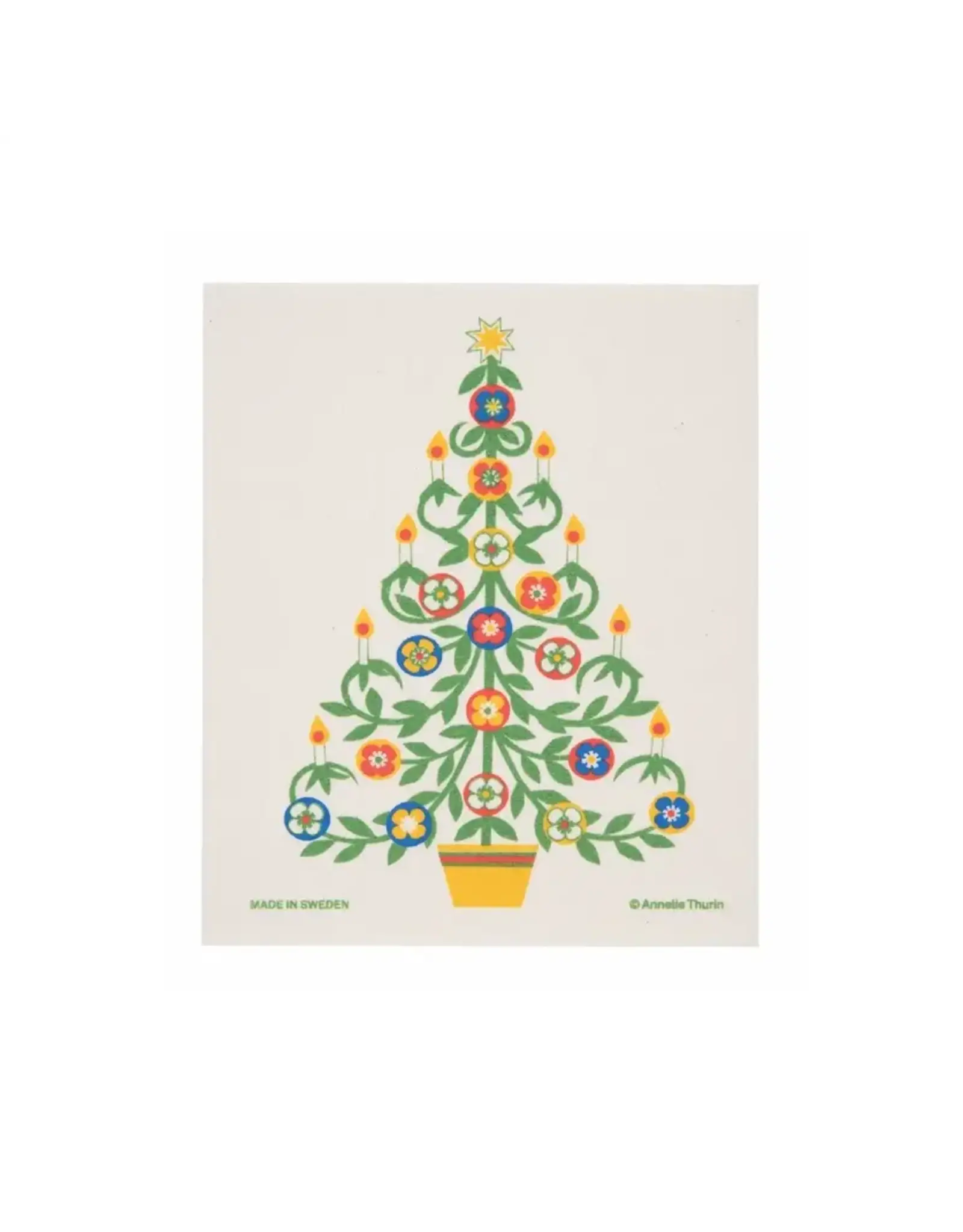 Candle Tree Swedish Dishcloth