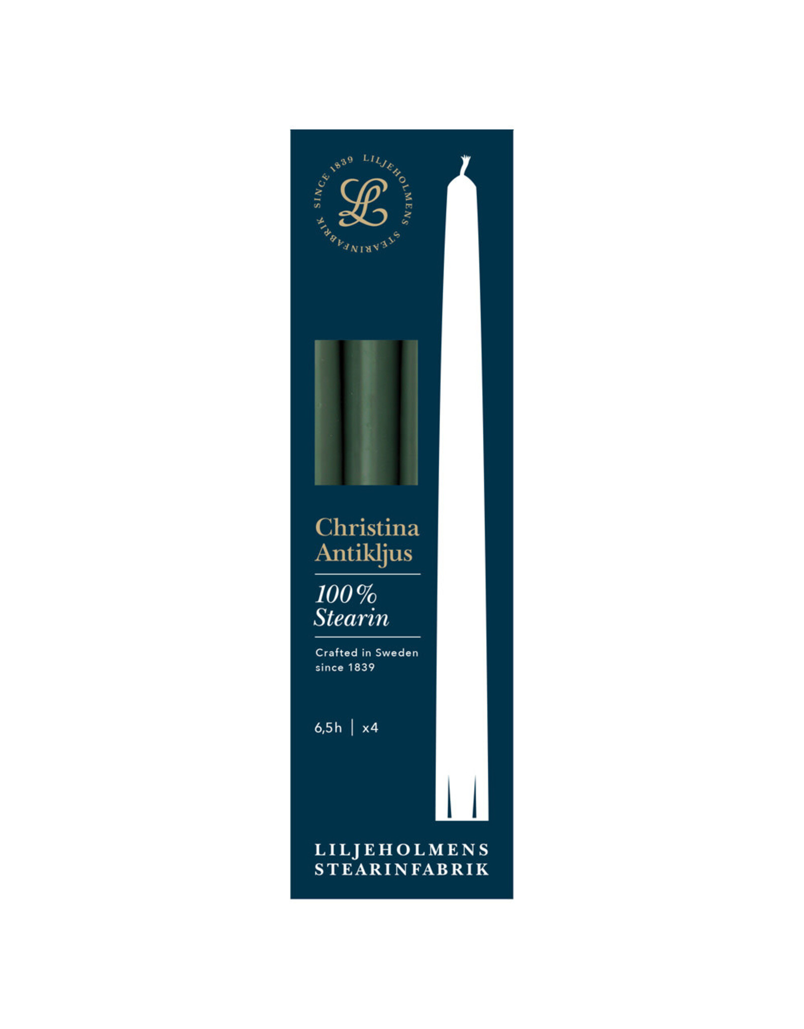 Dark Green Long Taper Candles