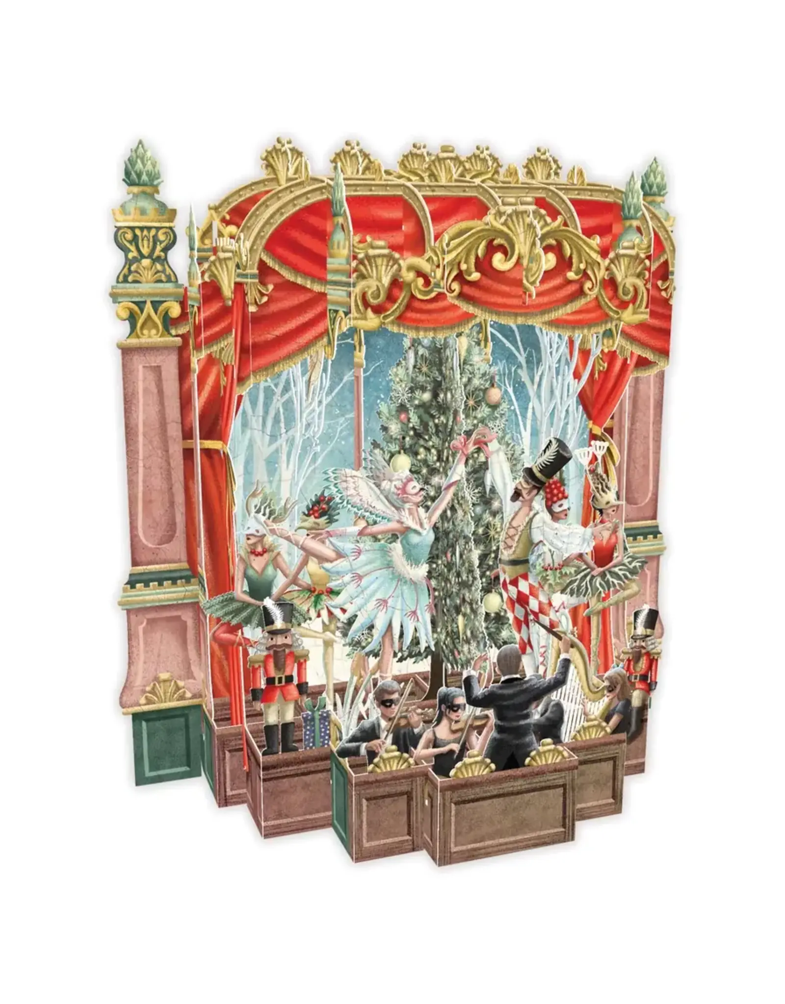 Christmas Ballet  Pop Up Card
