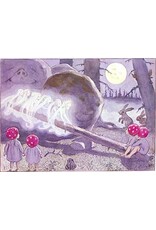 Mushroom Children with Fairies Postcard