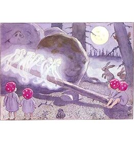 Mushroom Children with Fairies Postcard
