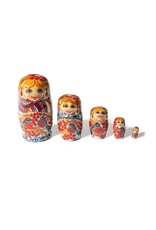 Bullfinches & Berries Matryoshka 5 Pc