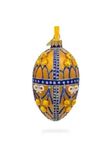 Golden Jewels Glass Egg Ornament