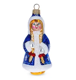 Snow Maiden Glass Ornament