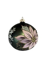 Poinsettia Polish Glass Ornament