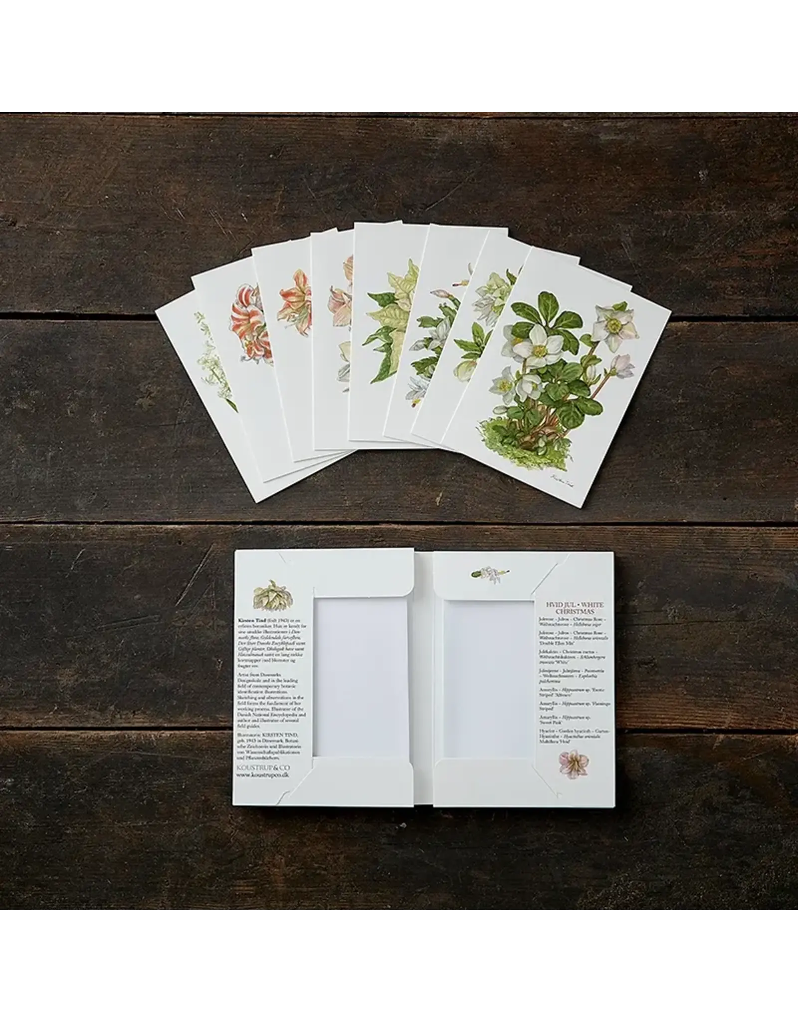 White Christmas Flowers Notecards