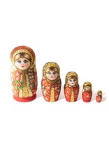Holiday Matryoshka with Berries in Red