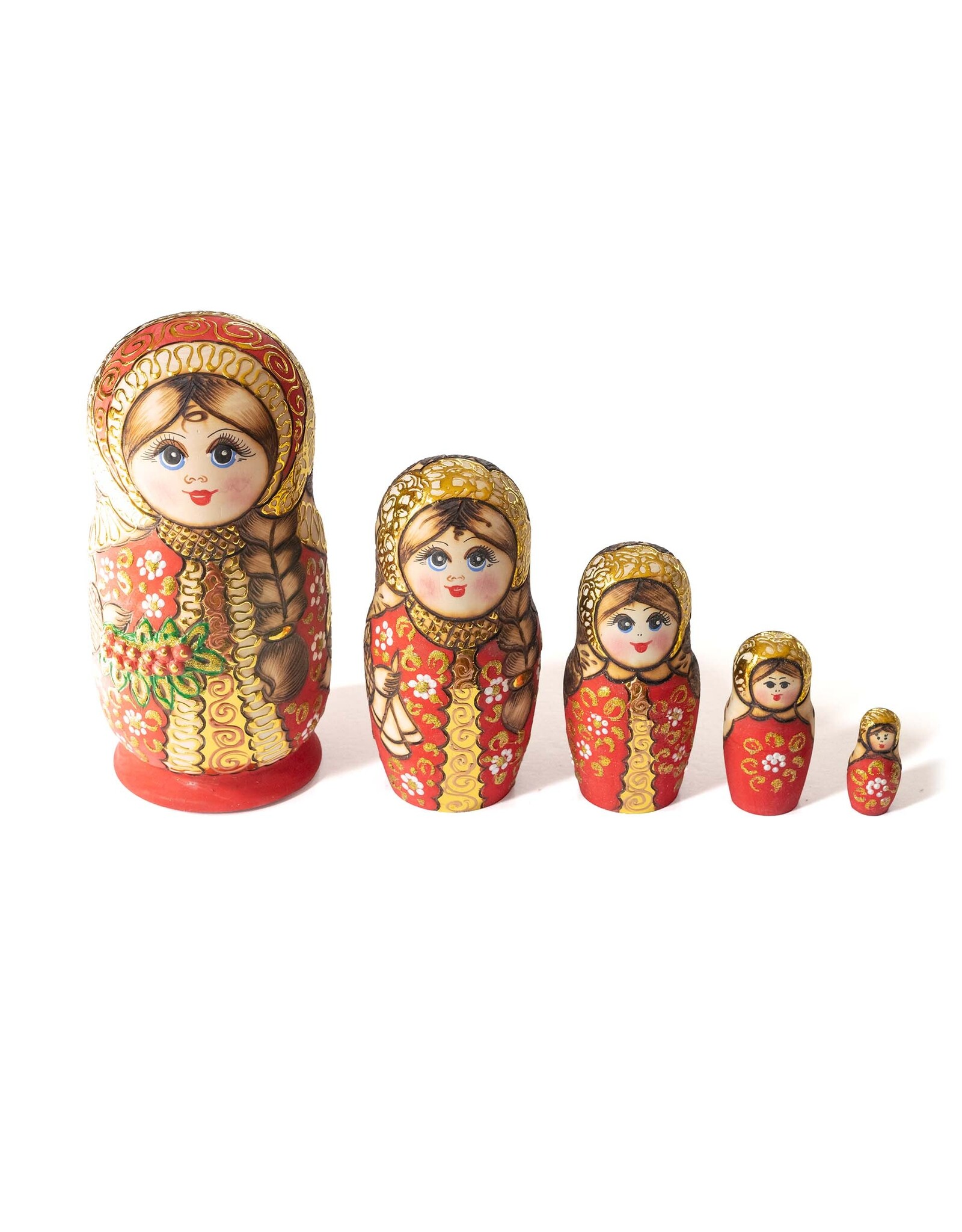 Holiday Matryoshka with Berries in Red