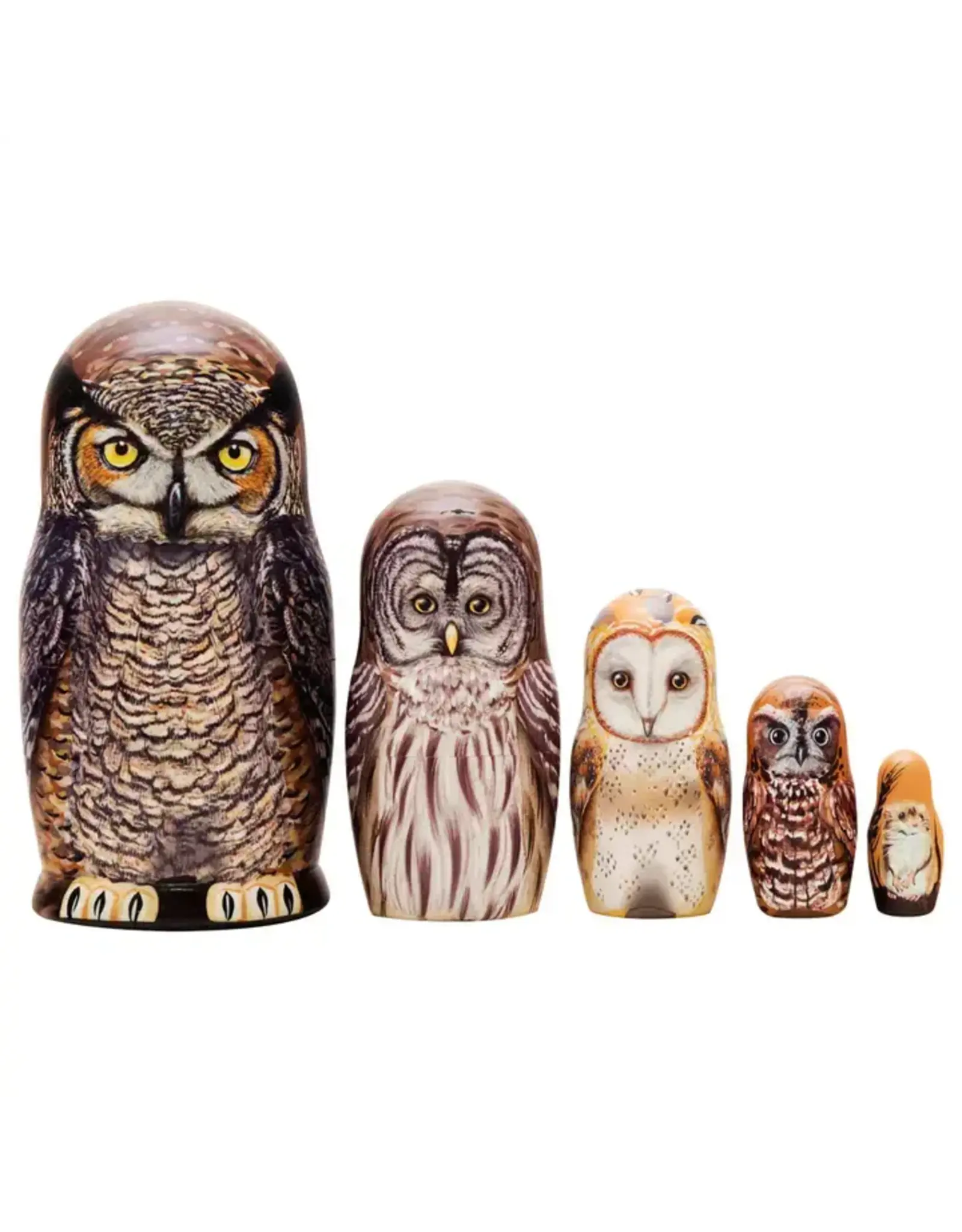 Great Horned Owl Nesting Doll