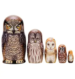 Great Horned Owl Nesting Doll