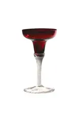 Imperial Ruby Glass Candle Holder