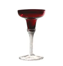 Imperial Ruby Glass Candle Holder