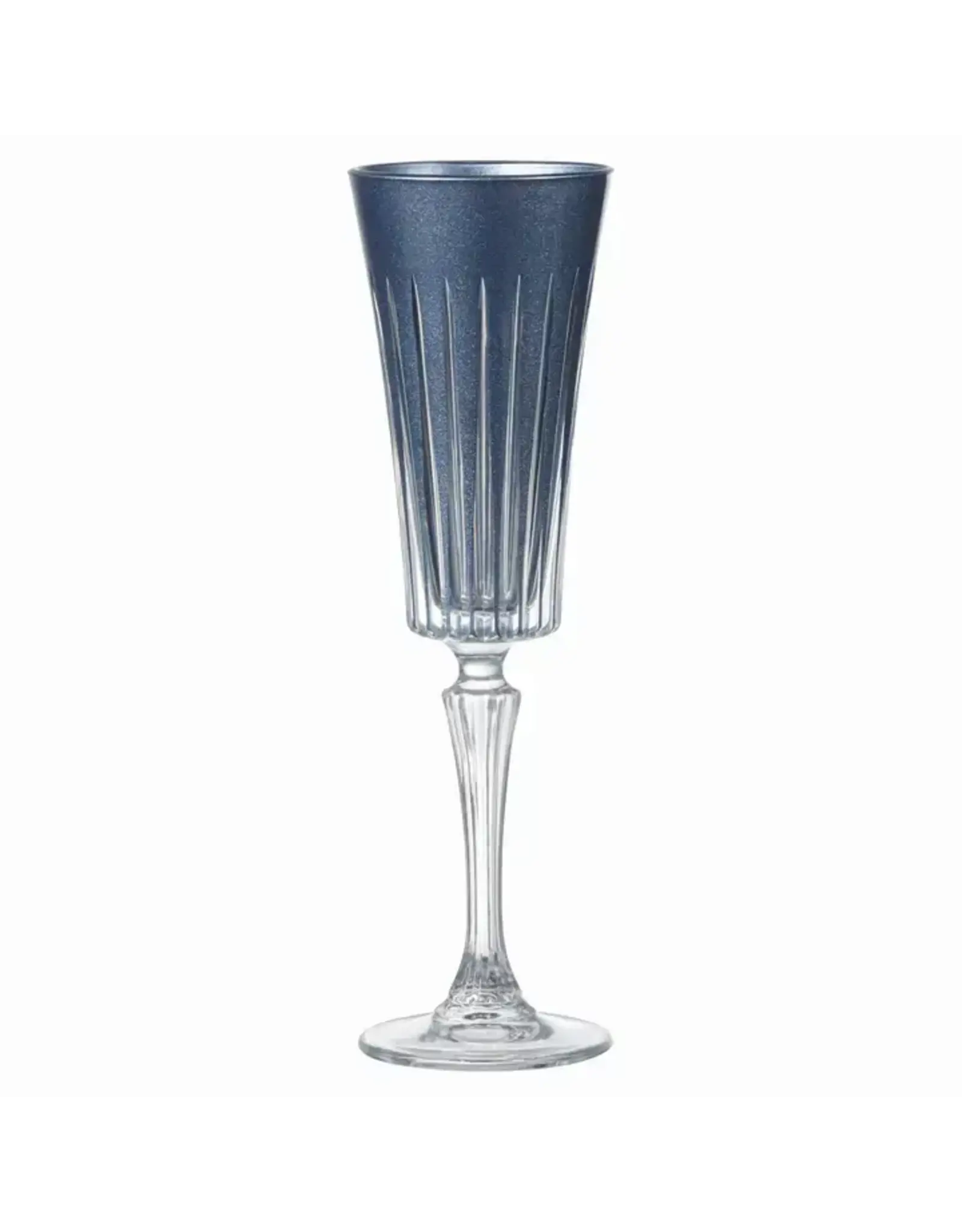 Imperial Blue handmade Glass Champagne Flutes