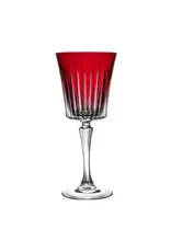Ruby Red Polish Glass Goblet