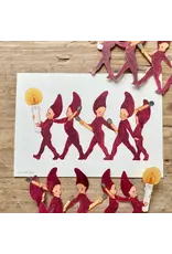 Elves with Candle Cut-Out Decoration