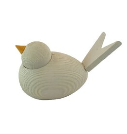 Birch Wood Bird (White)