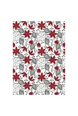 Hellebores Holiday Tea Towel (Red)