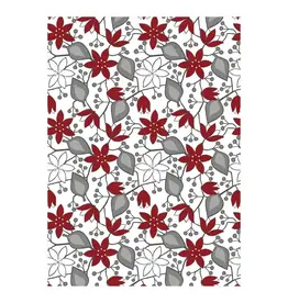 Hellebores Holiday Tea Towel (Red)