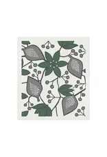Hellebores Swedish Dishcloth (Green)