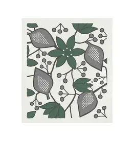 Hellebores Swedish Dishcloth (Green)