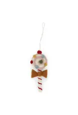 Holiday Candy with Bow Felted Wool Ornament