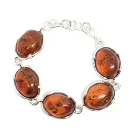 Cognac Amber Handmade Bracelet