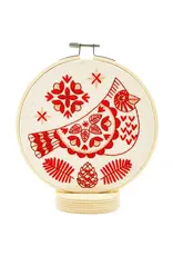 Folk Cardinal Embroidery Kit