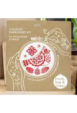 Folk Cardinal Embroidery Kit