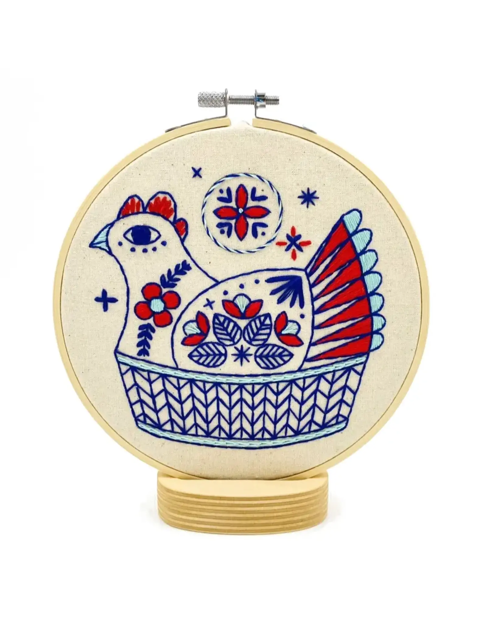 French Hen Embroidery Kit