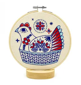 French Hen Embroidery Kit