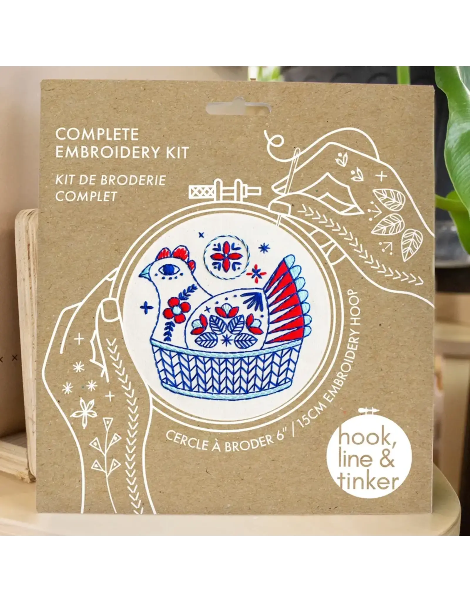French Hen Embroidery Kit